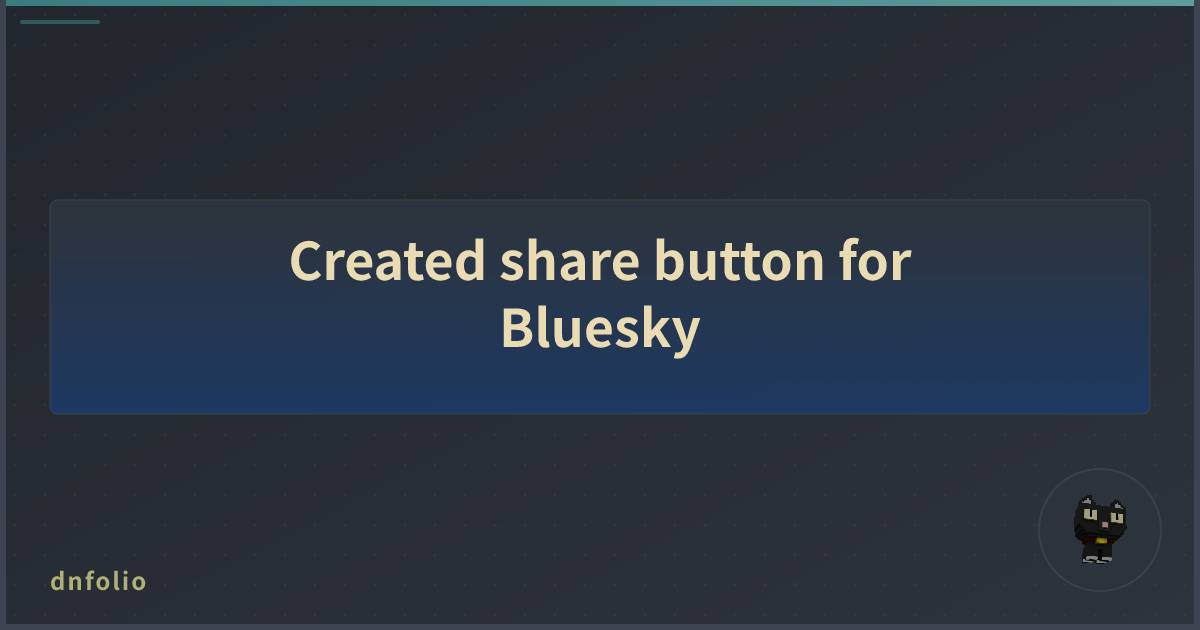 Created share button for Bluesky